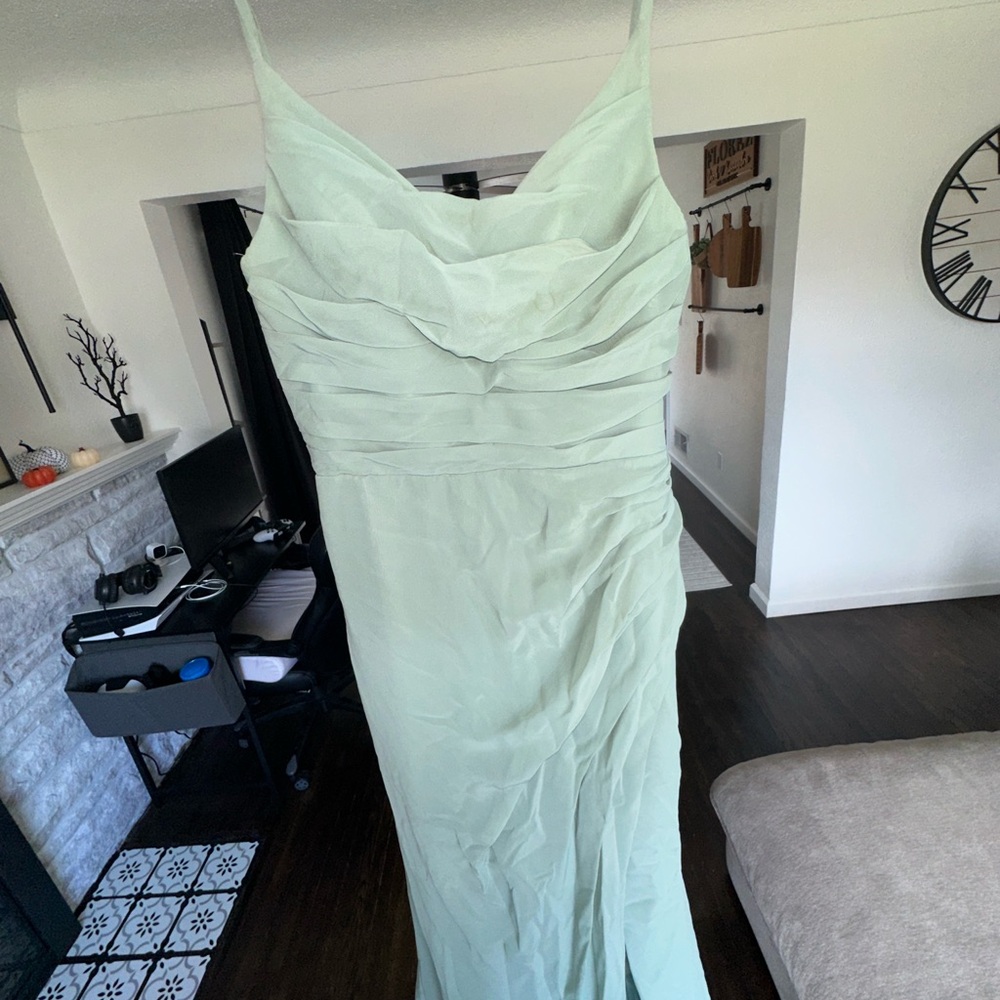 Azazie Strapless Mint Dress